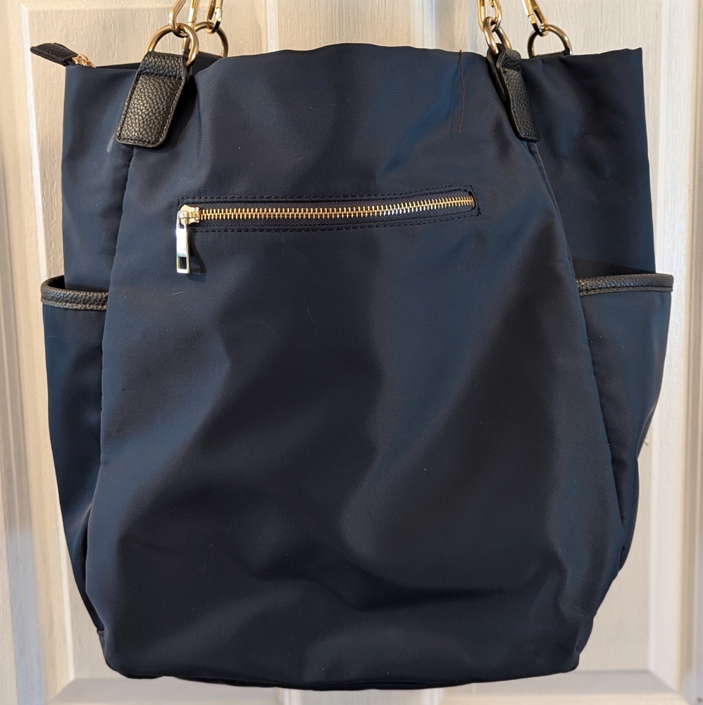 Large Navy Multi-Pocket Bag/Diaper Bag - Picture 4 of 6